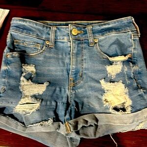 Aeropostale Denim Shorts size 4 High Rise midi
